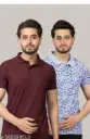 Mens Polo Neck Half Sleeve Tshirt Pack of 2