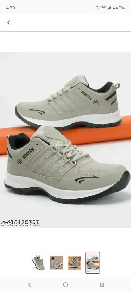 Stylish Grey Sports Shoe for Men (IND-6)