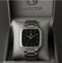 Glazba Trendy Silver Stylish Square Chain Watch for Mens & Boys
