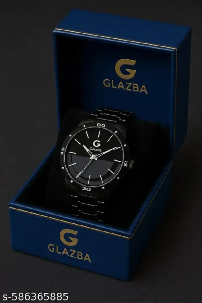 Glazba Trendy Black Chain Watch - For Men