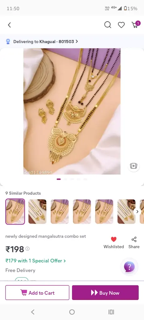 newly designed mangalsutra combo set