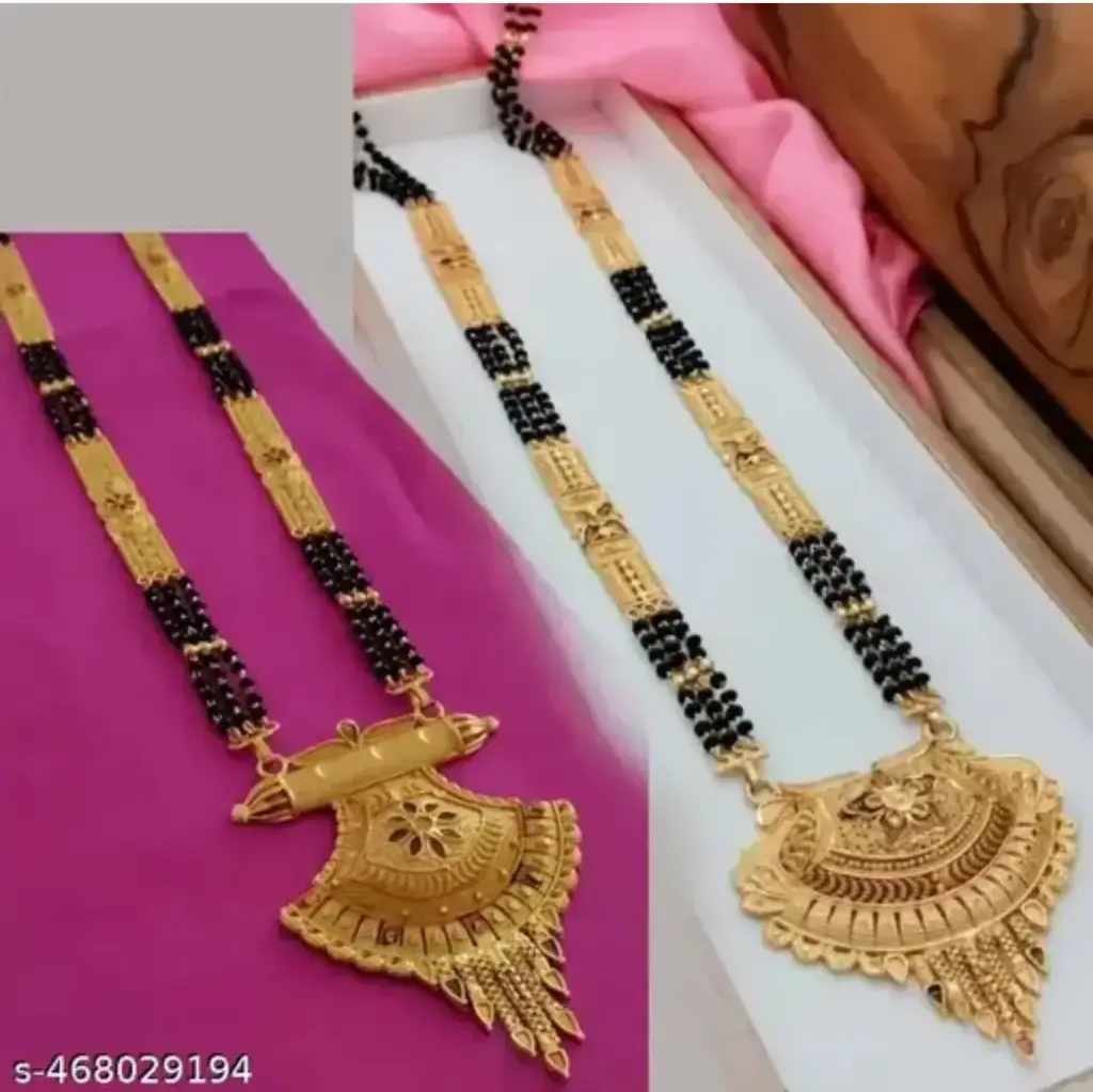 BRADO JEWELLERY Pack Of 2 Gold Plated Mangalsutra 